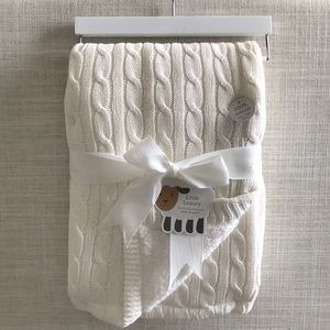 Knit/Sherpa baby blanket